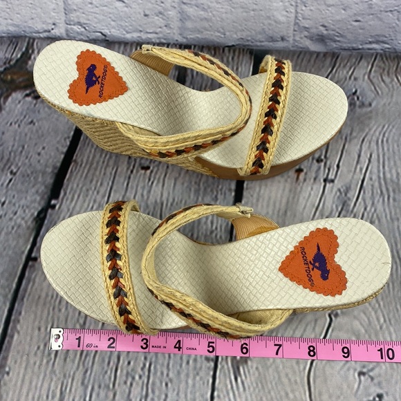 ROCKETDOG Brown/Rust/Tan/Cream Wedges - Picture 7 of 17